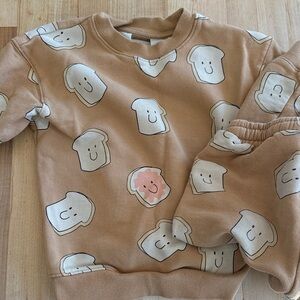 H&M Kids Jelly Toast Sweat Set size 6x-7